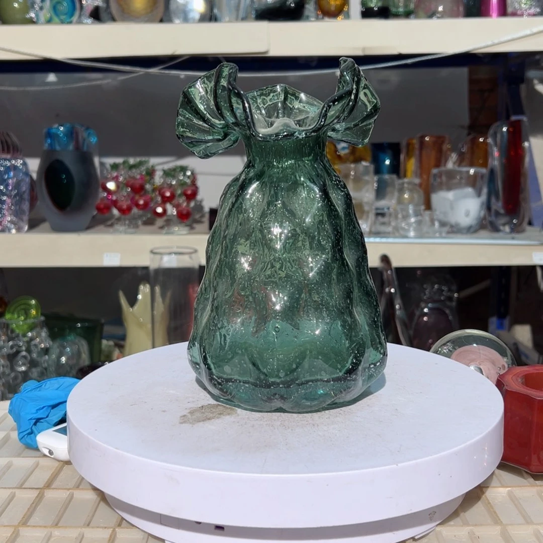 弘扬琉璃花器微瑕高度22