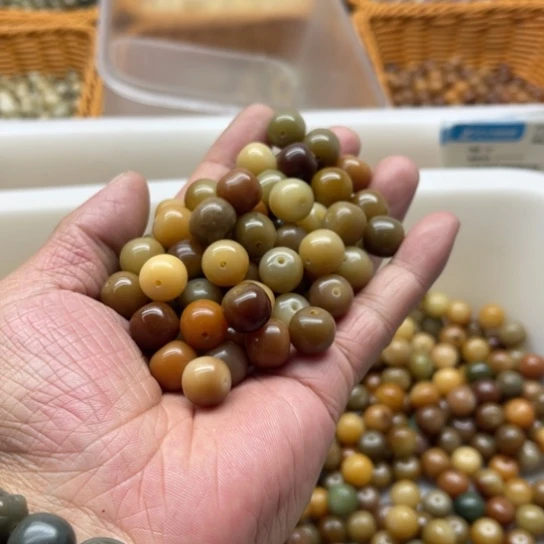 白玉菩提吊坠精品12-11糖果桶珠50颗