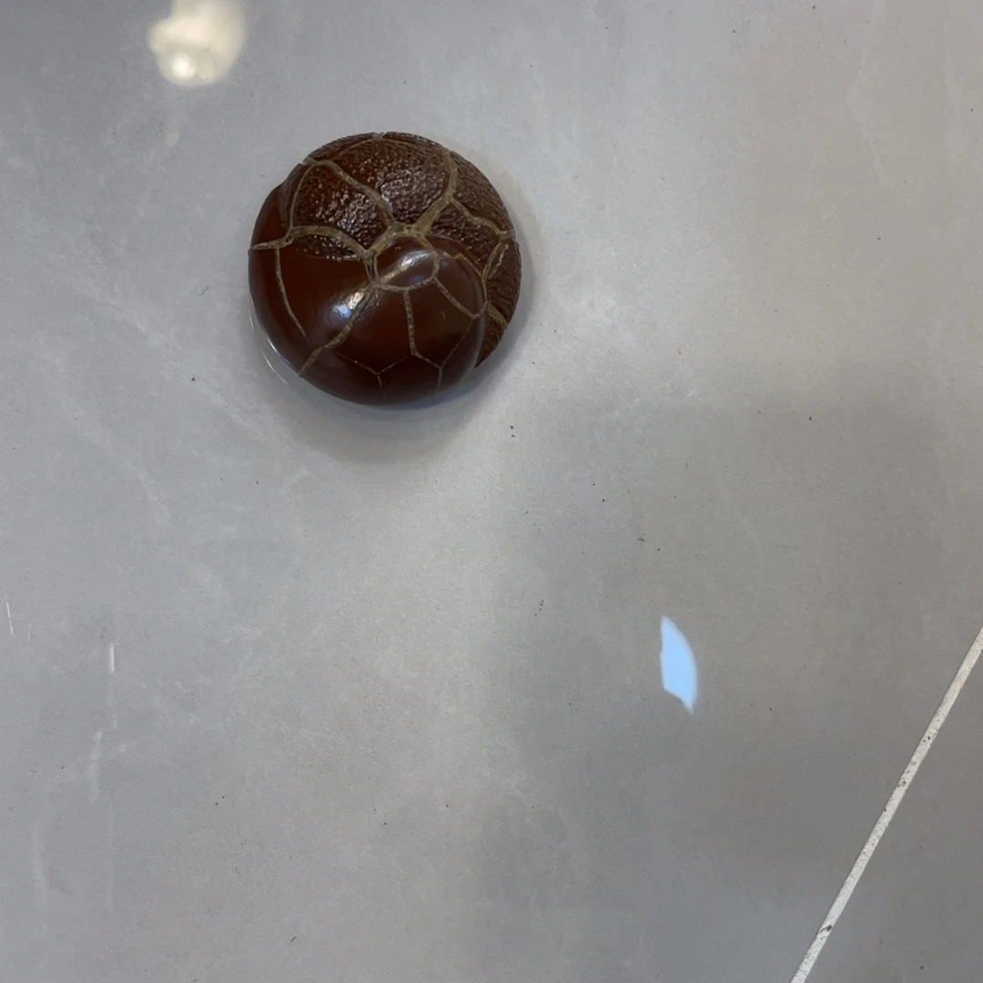 石材龟纹石双鱼手把件精品