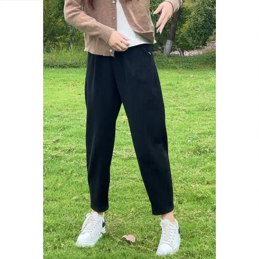 艾塔莉九分裤显瘦哈伦萝卜裤子女夏季新款休闲裤子八分裤松紧腰