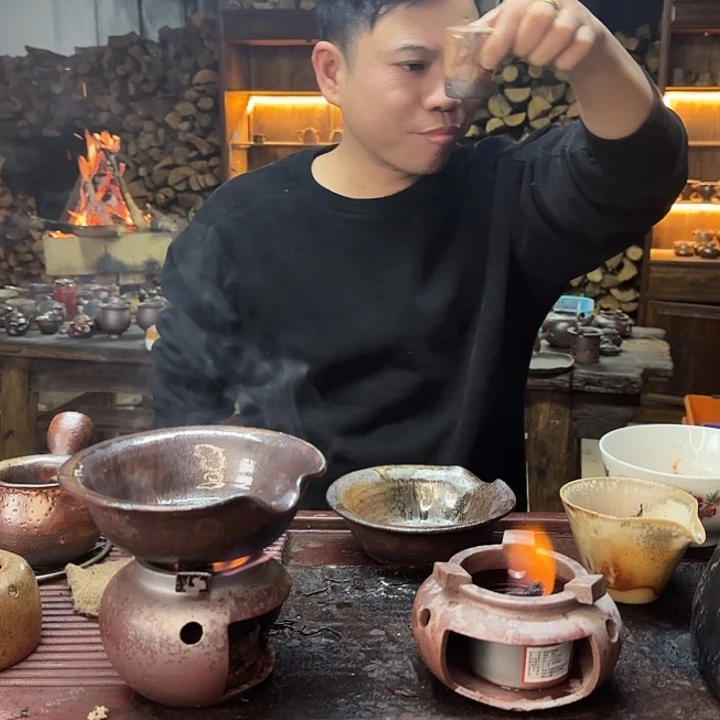 紫砂柴烧改置盖置