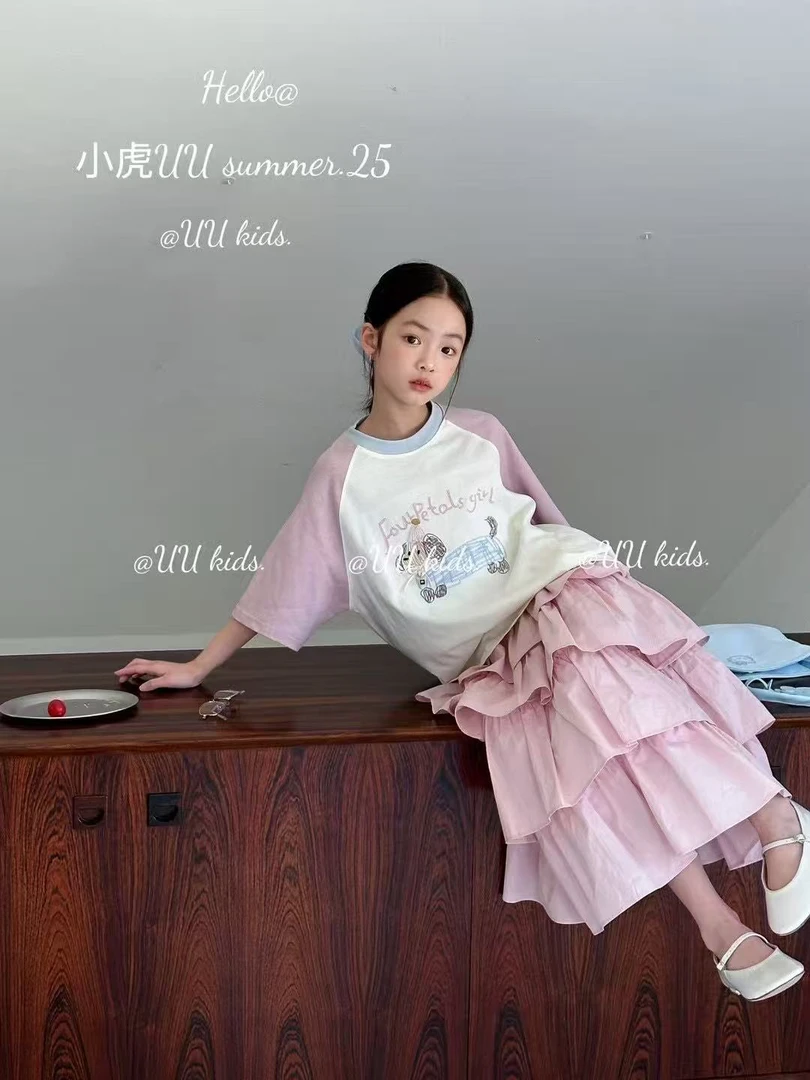 儿童外套2025新款女童毛衣卫衣男孩百搭韩版时尚圆领套头纺织外套