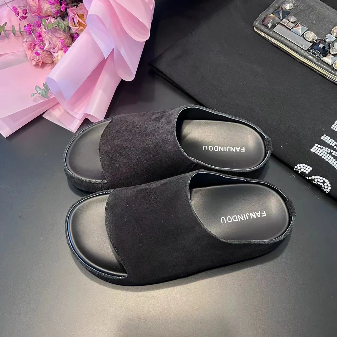 欧货2025年新款真皮高品质简约舒适款时尚黑色软底女