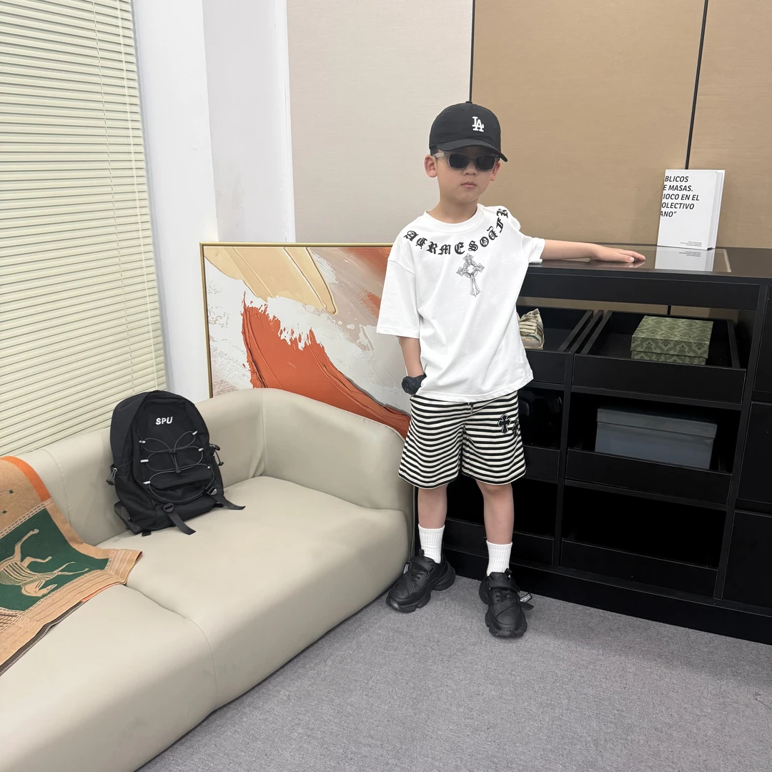 【高奢必入】洋气短袖棉T恤夏季男女童休闲圆领宽松上衣儿童