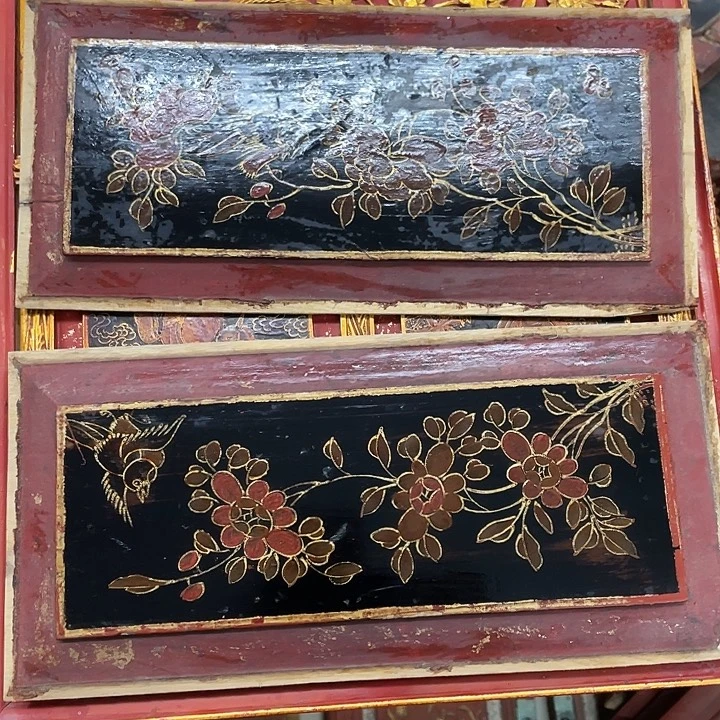 司***主香榧木老木雕花板老木雕花板