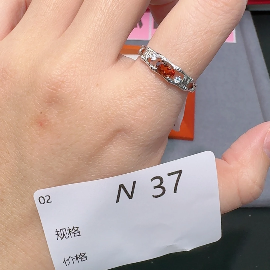 水晶戒指银S925镶嵌n37戒指