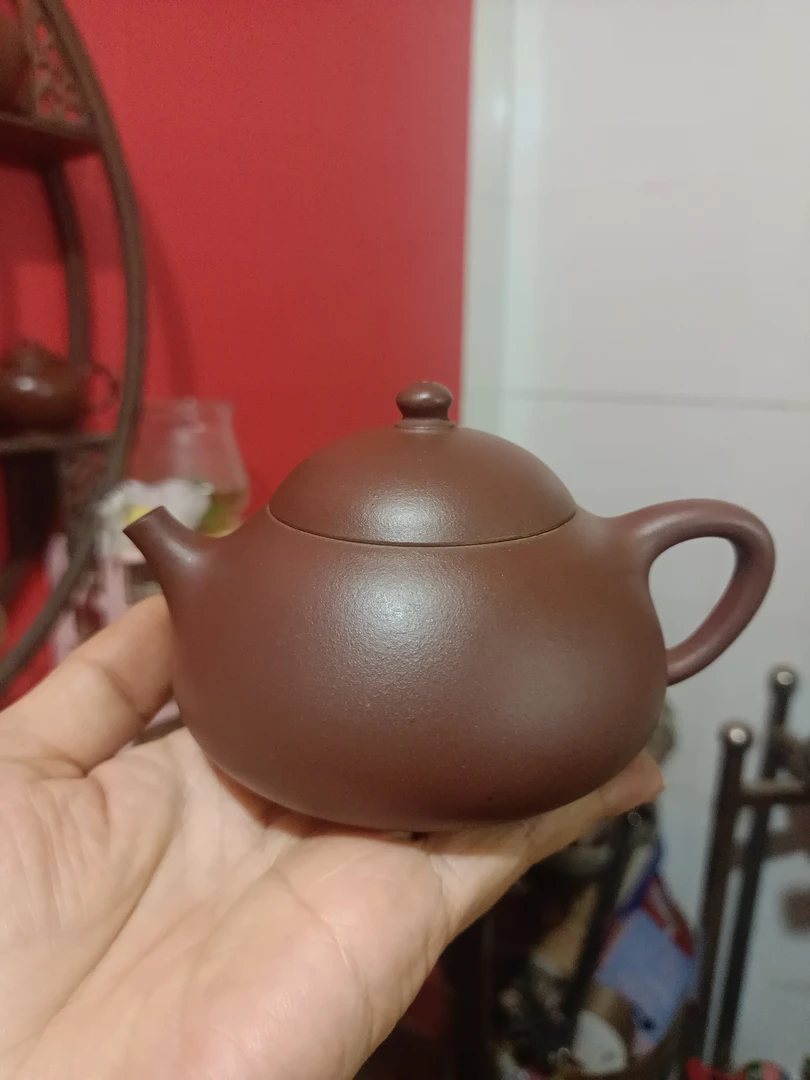 宜兴紫砂壶乳瓢紫泥200cc茶具泥壶泡茶壶