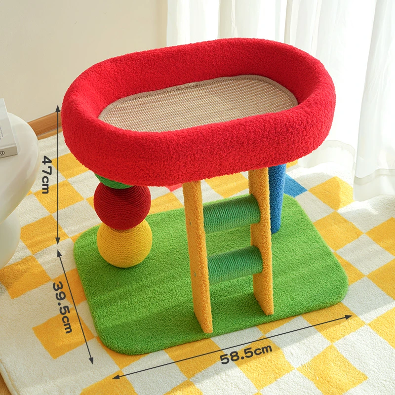 喵仙儿小户型不占地猫爬架带猫窝麻绳抓柱一体攀爬磨爪球猫咪玩具