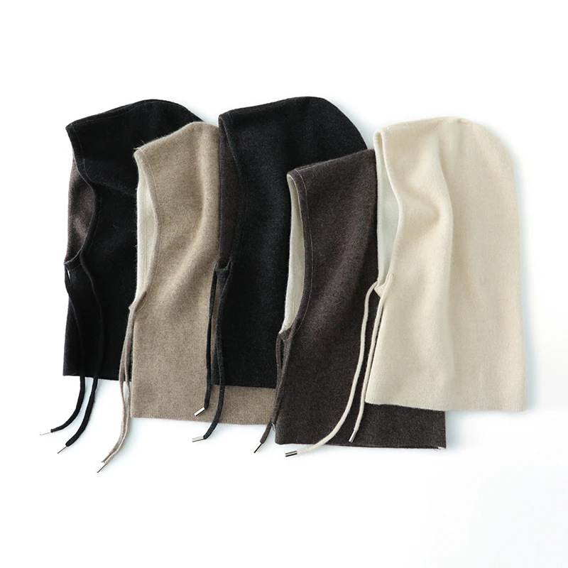 【娃娃专属】双色纯羊绒脖套帽成人加厚运动针织打底宽松保暖秋冬