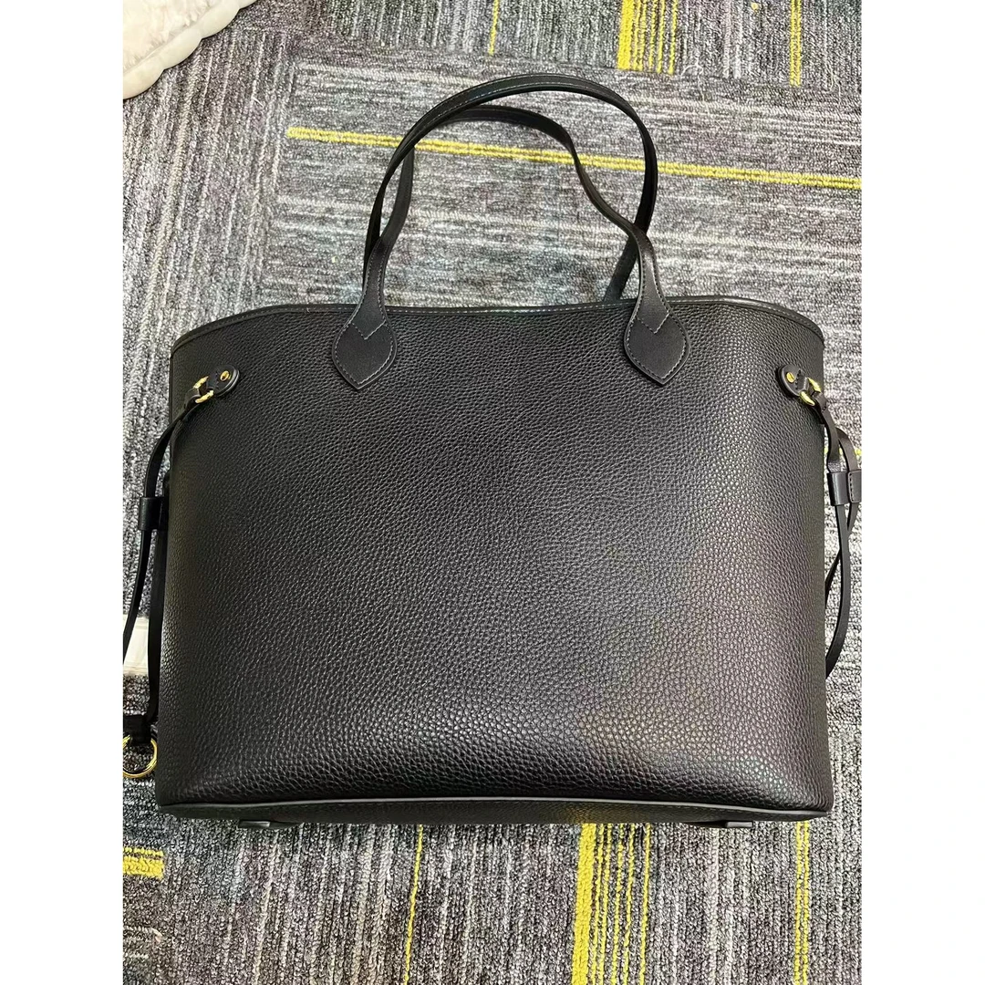 TOLEX2025新款手工百搭方托特休闲女包黑色