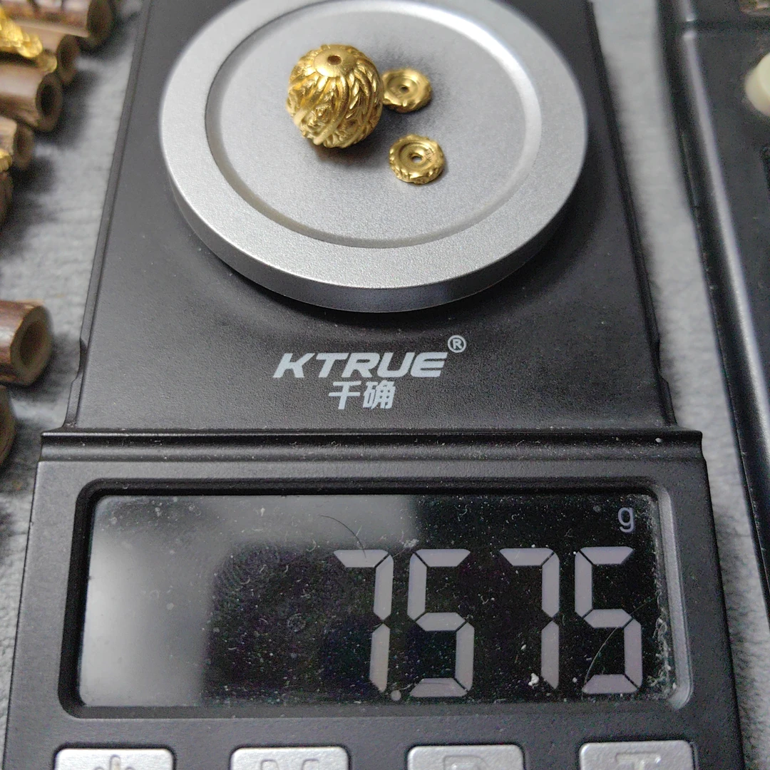 足金999凯旋珠黄金文玩配饰