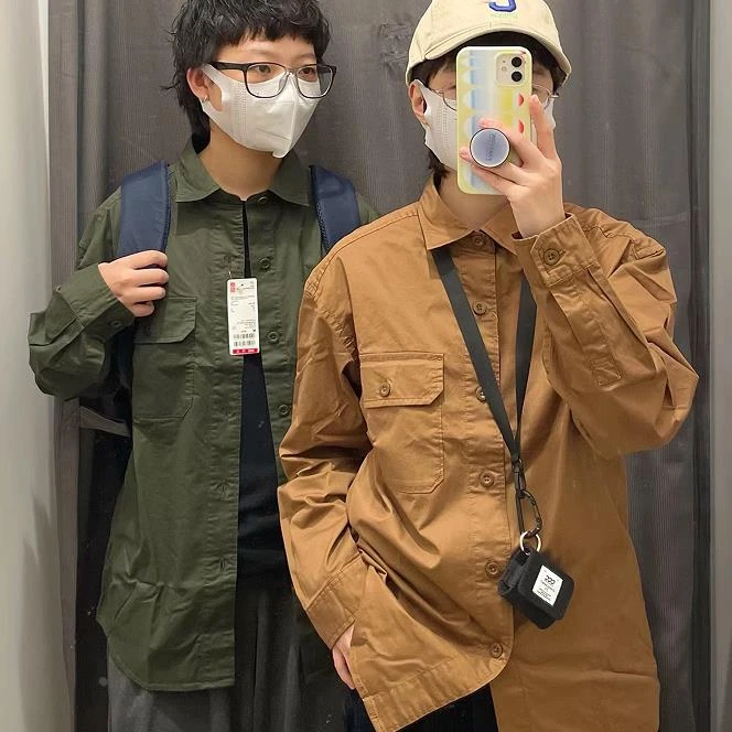 男装自留！平替品质款！男女可穿！春夏新款百搭男士休闲长袖衬