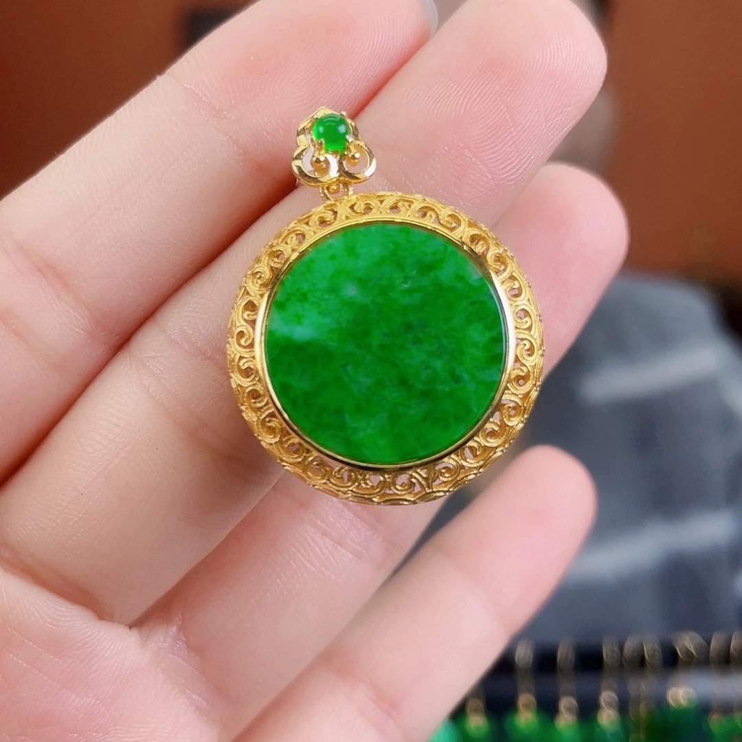 翡翠银S925镶嵌耳饰