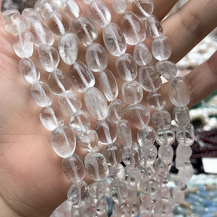 未镶嵌玛瑙/玉髓珠宝半成品一条白水晶随型