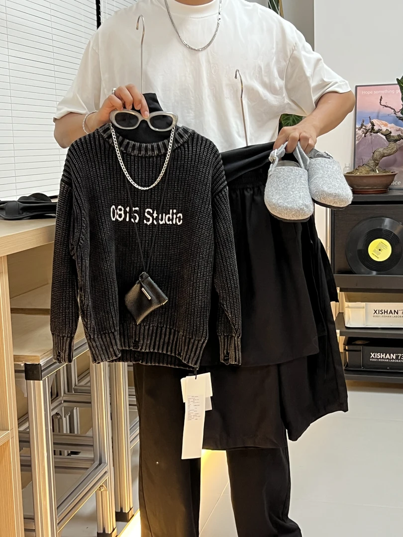 NanMeng自制-2025ss【0815 Studio】男女童秋季时尚宽松休闲毛衣