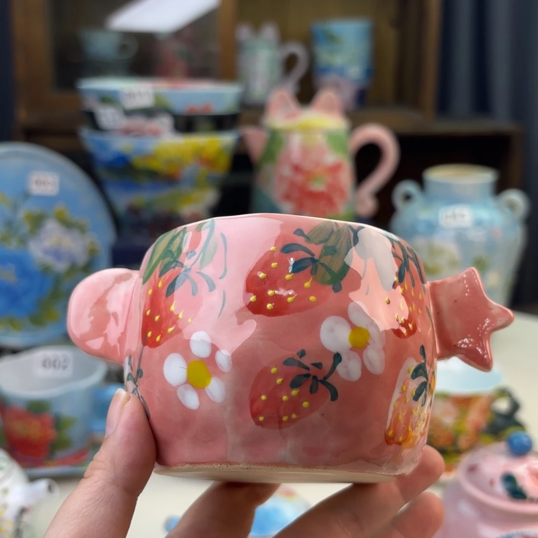 景德镇手绘高温釉下彩陶瓷茶具