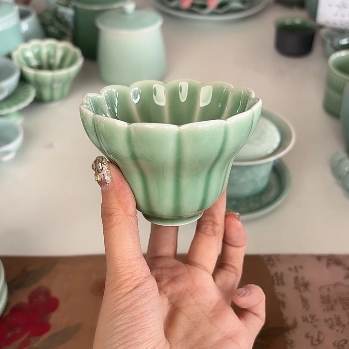 龙泉云间青瓷小米茶器