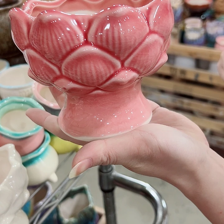 有孔.凑满10元发货多肉陶瓷花盆！