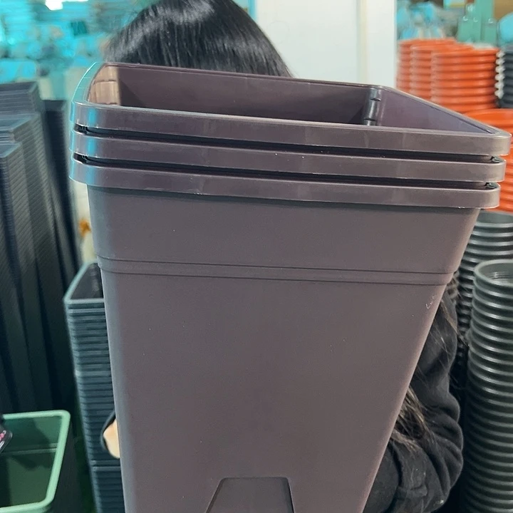 清仓方盆口26高28紫砂色3个无托