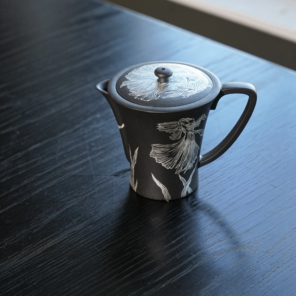 松泉茶器×三廖堂丨《洄游110ccc》紫砂壶  sltzc394