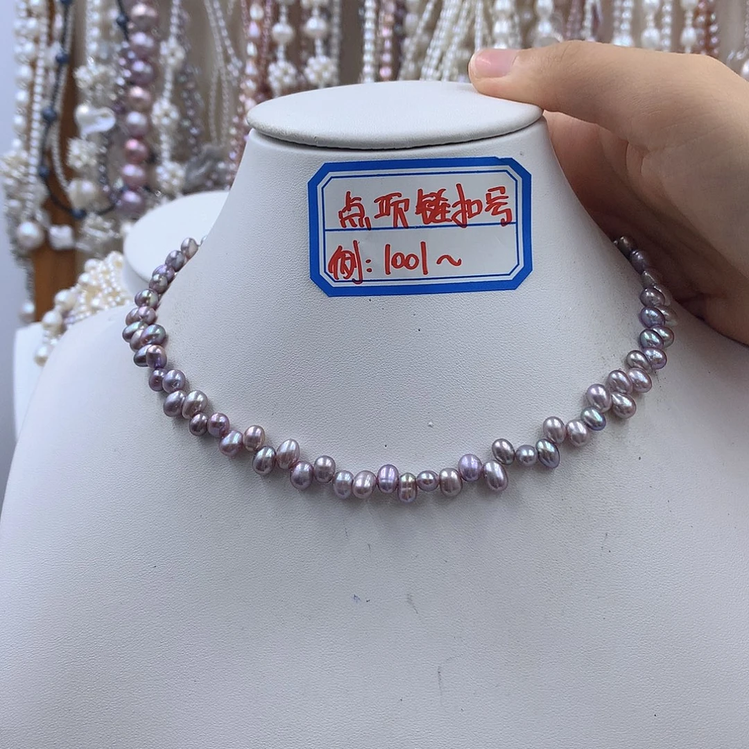 银S925镶嵌项链耳饰淡水珍珠
