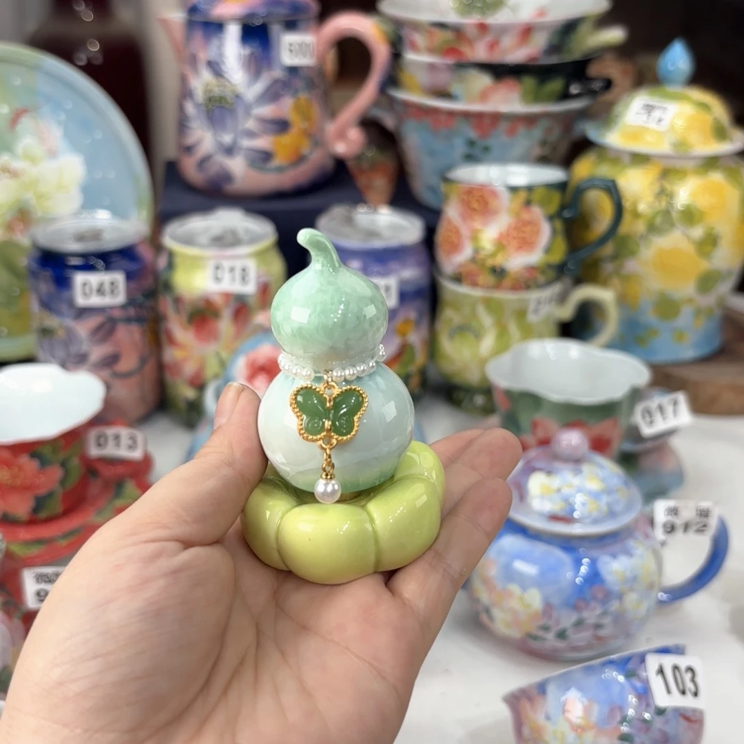 景德镇手绘高温釉下彩陶瓷茶具