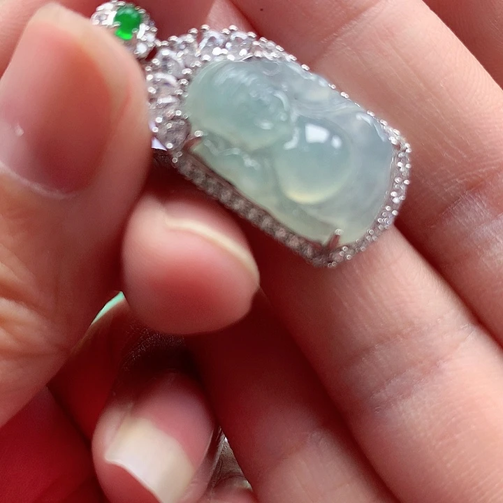 颈饰银S925镶嵌翡翠翡翠