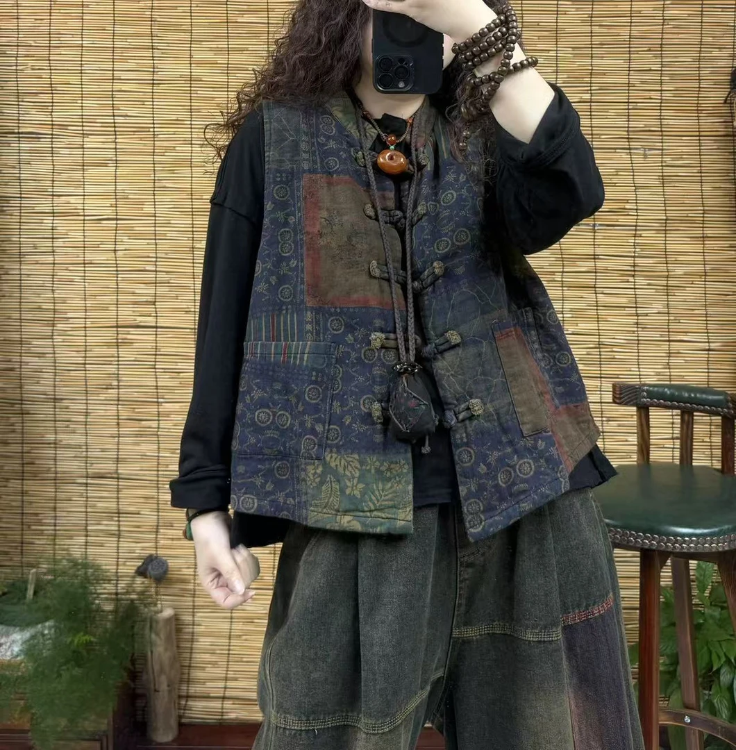 653盘口复古马甲（长60左右，90-155斤）