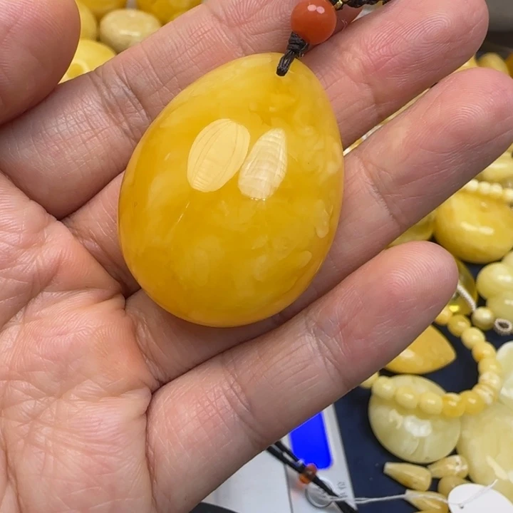 蜜蜡未镶嵌毛衣链天然蜜蜡