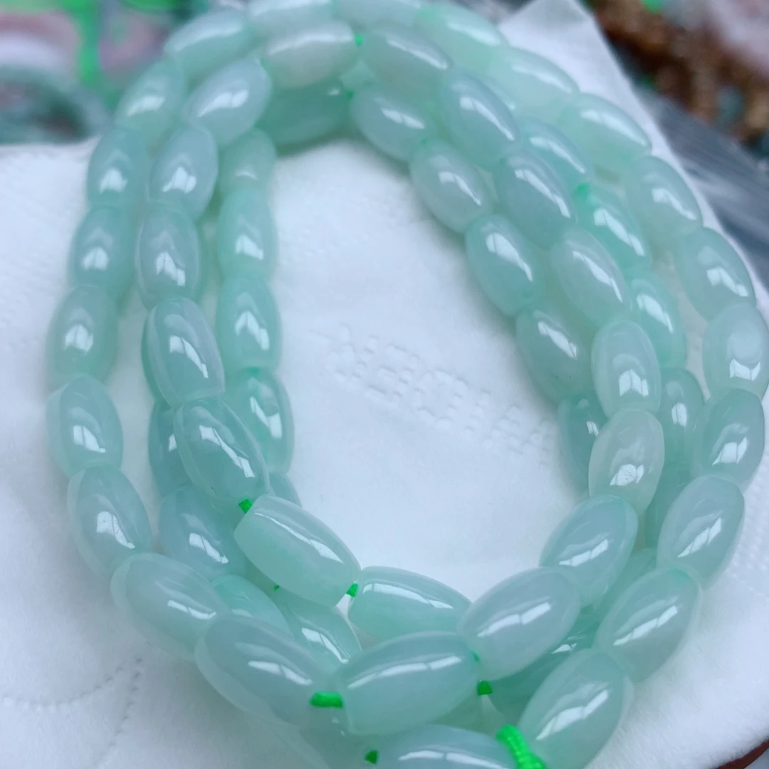 翡翠未镶嵌项链珠子1