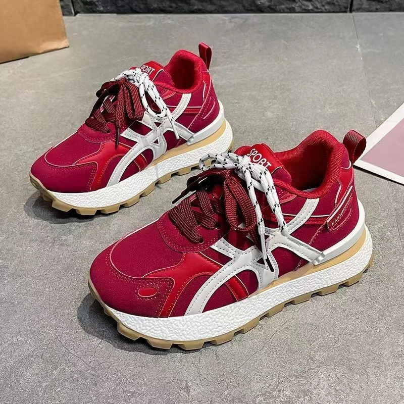 明星同款运动鞋女款爆款2025新款女士时尚休闲鞋阿甘鞋厚底老爹鞋