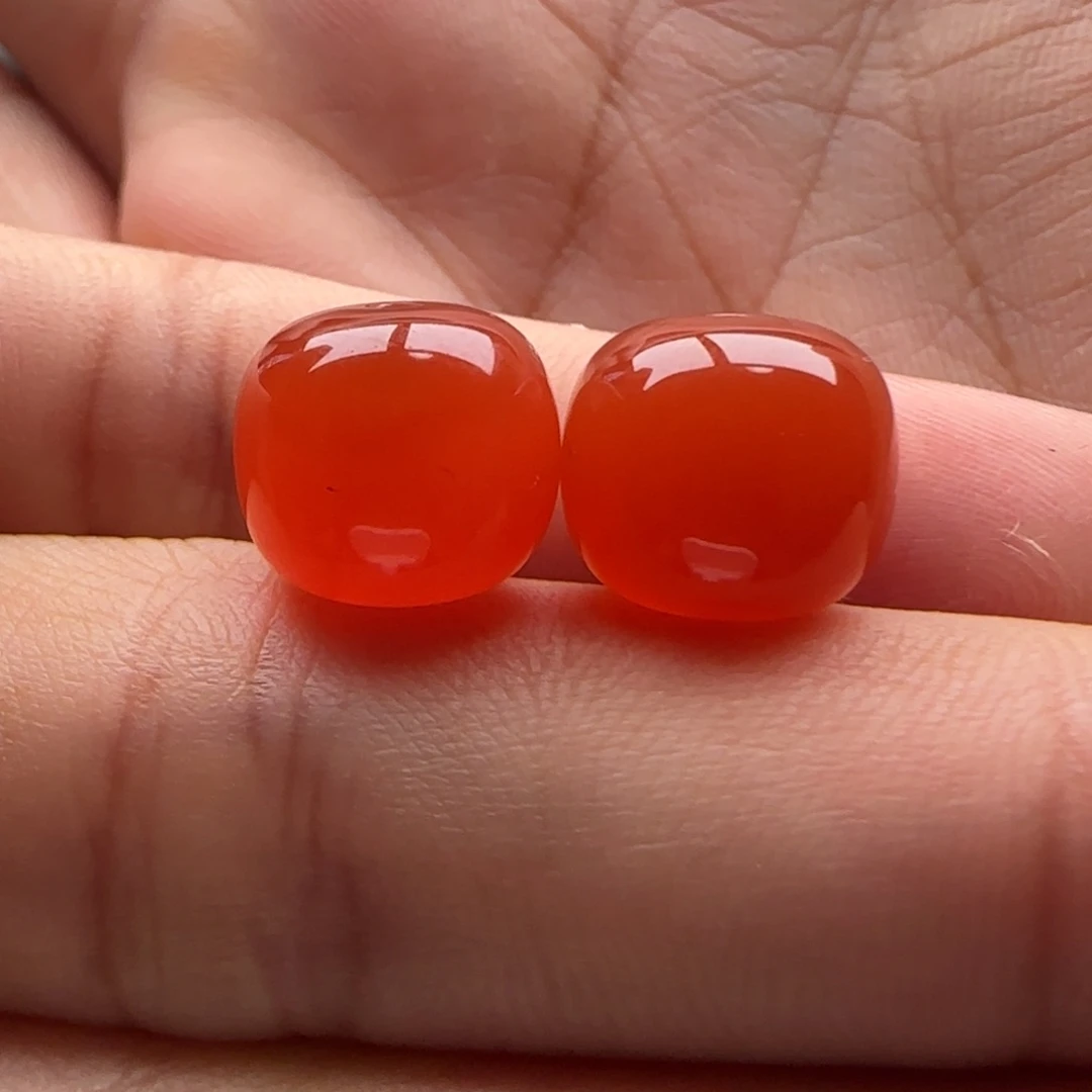 南红玛瑙老型11.1x9.8未镶嵌皮裂