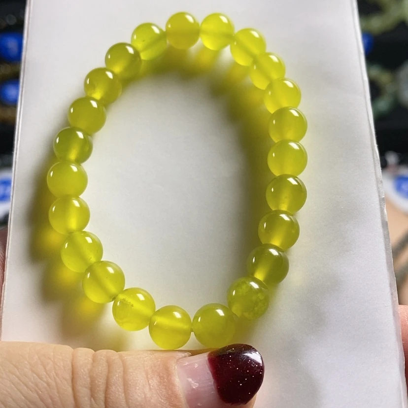 【闪购商品】蛇纹石玉手链未镶嵌卡8