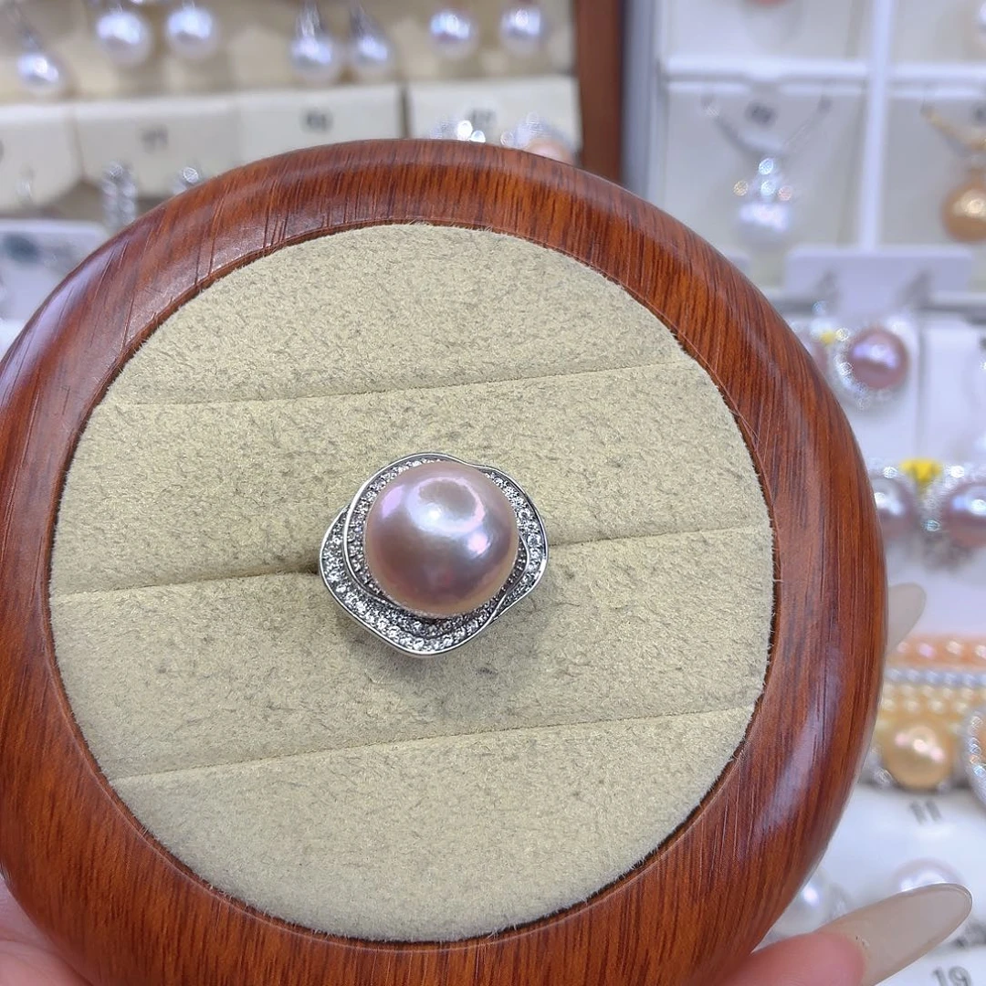 合金戒指淡水珍珠F
