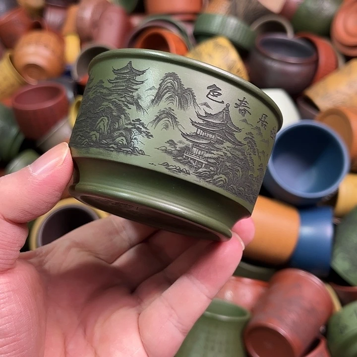 紫砂茶杯全手工紫砂主人杯
