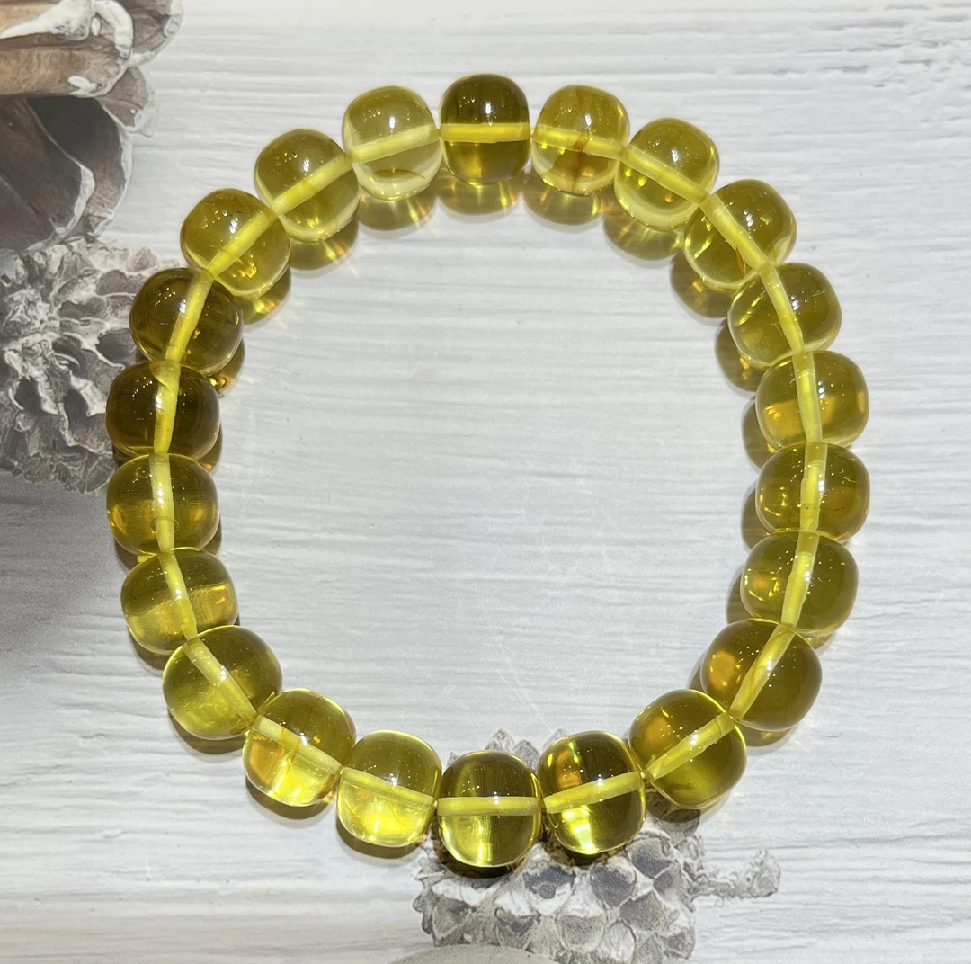 琥珀金珀老型手串，11.1m，17.4g，天然原矿