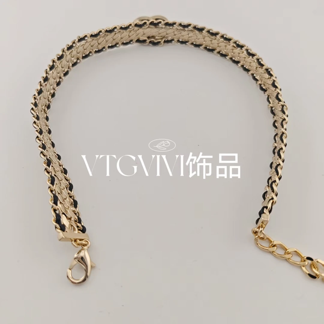 铜合金项链  VTGViVi饰品/中古饰品/时尚复古款/K16/宽皮项链