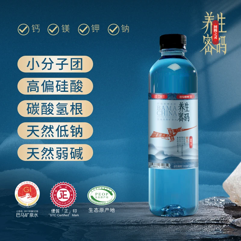 巴马丽琅 养生密码养生密码538mL*12瓶*3箱巴马弱碱性富锶矿泉水