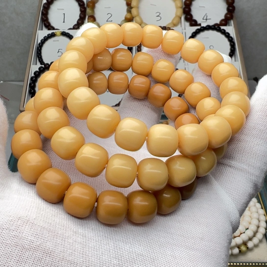 手串菩提根/象牙果卡12 天然风化老料干磨S7