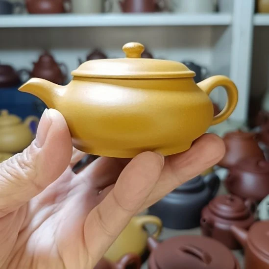 紫砂茶壶原矿黄金段泥明炉150cc半手工