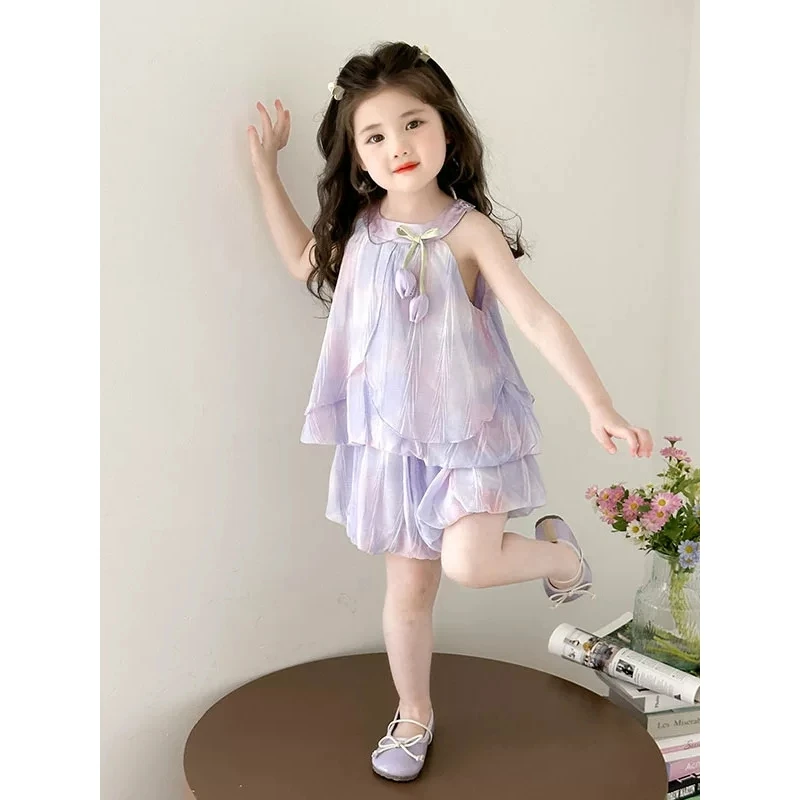 女童夏装2025新款套装女宝宝韩版洋气儿童百搭休闲女孩夏季两件套