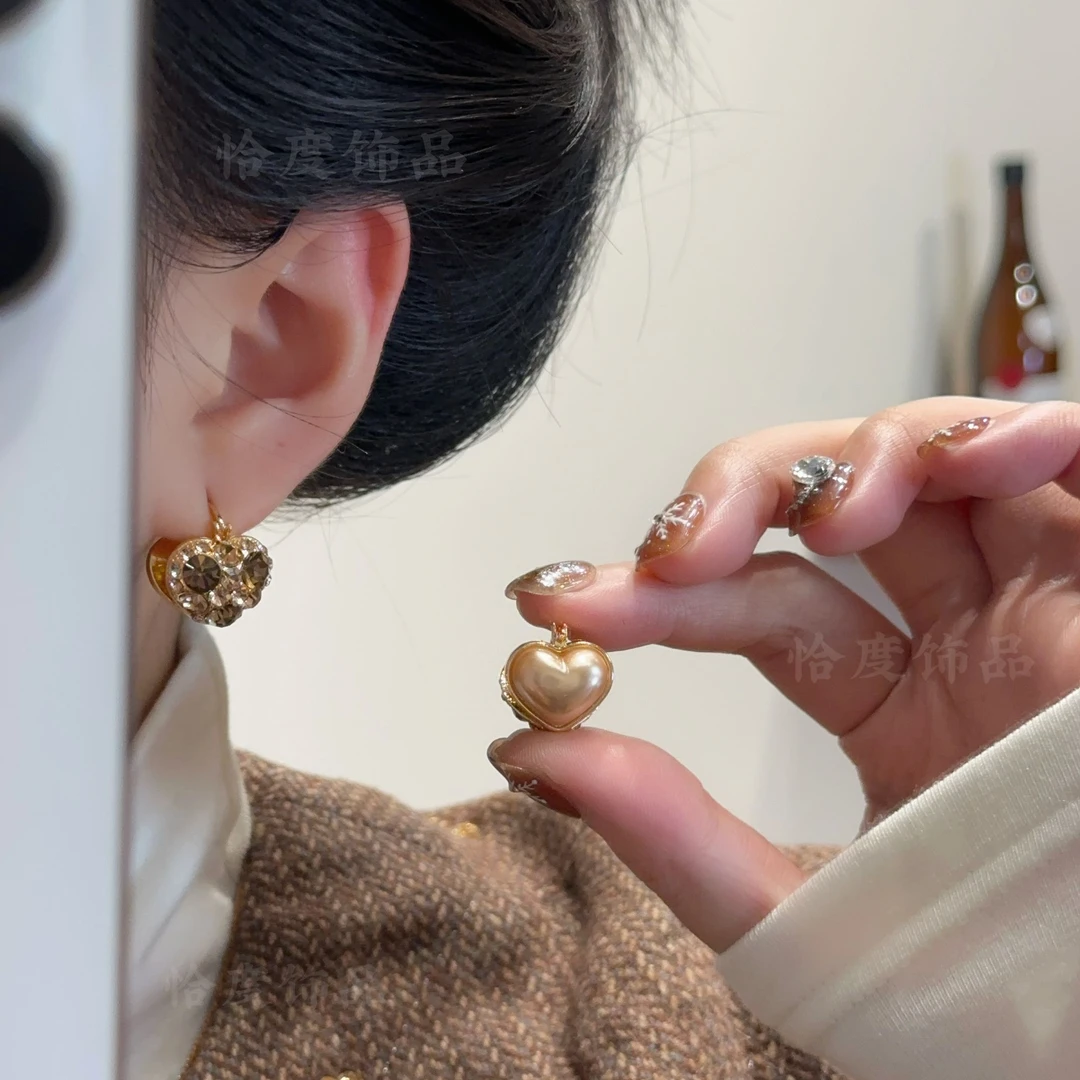 【恰度】一款两戴法式轻奢锆石爱心耳扣