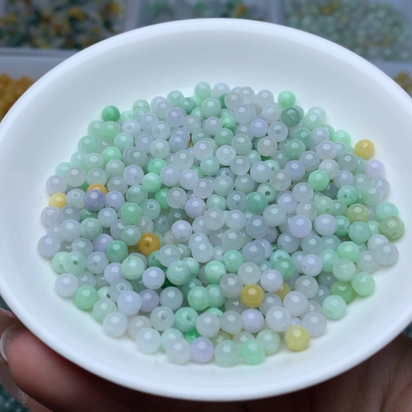 【闪购商品】翡翠手链未镶嵌卡4.7三彩50颗