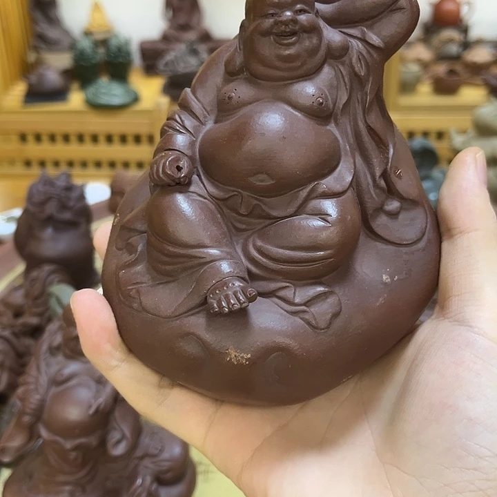 朵***朵紫砂茶宠紫砂弥勒茶宠摆件