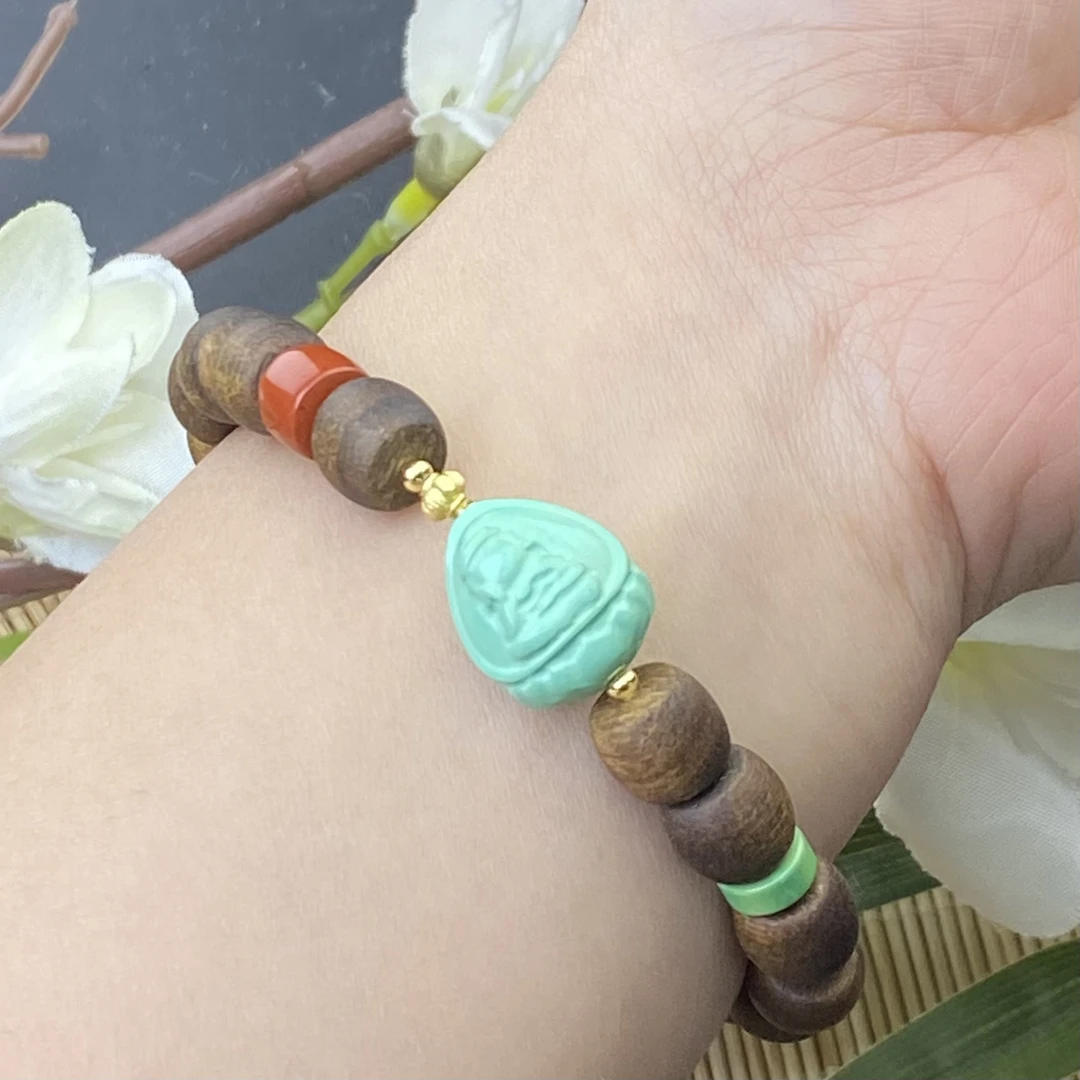 莺歌绿香香无相单圈手串手链