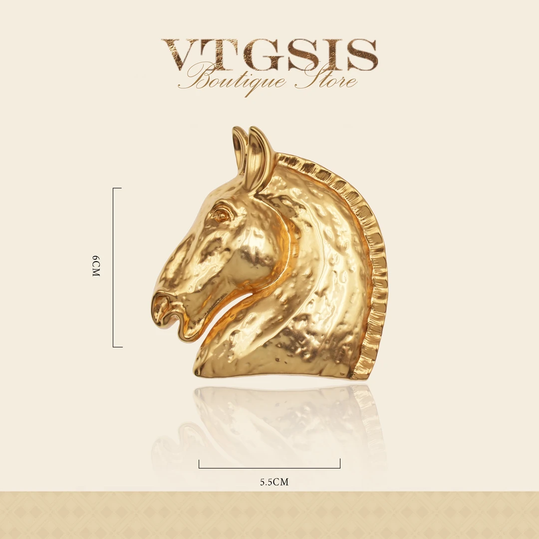 VTGSIS 合金胸针 特洛伊金驹胸针5819【直播同价】