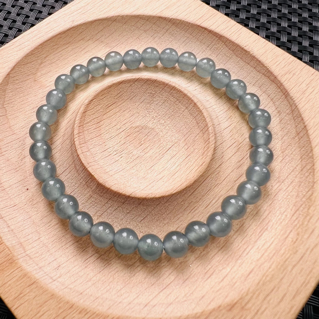 蓝调高冰翡翠手串6mm KT24043011