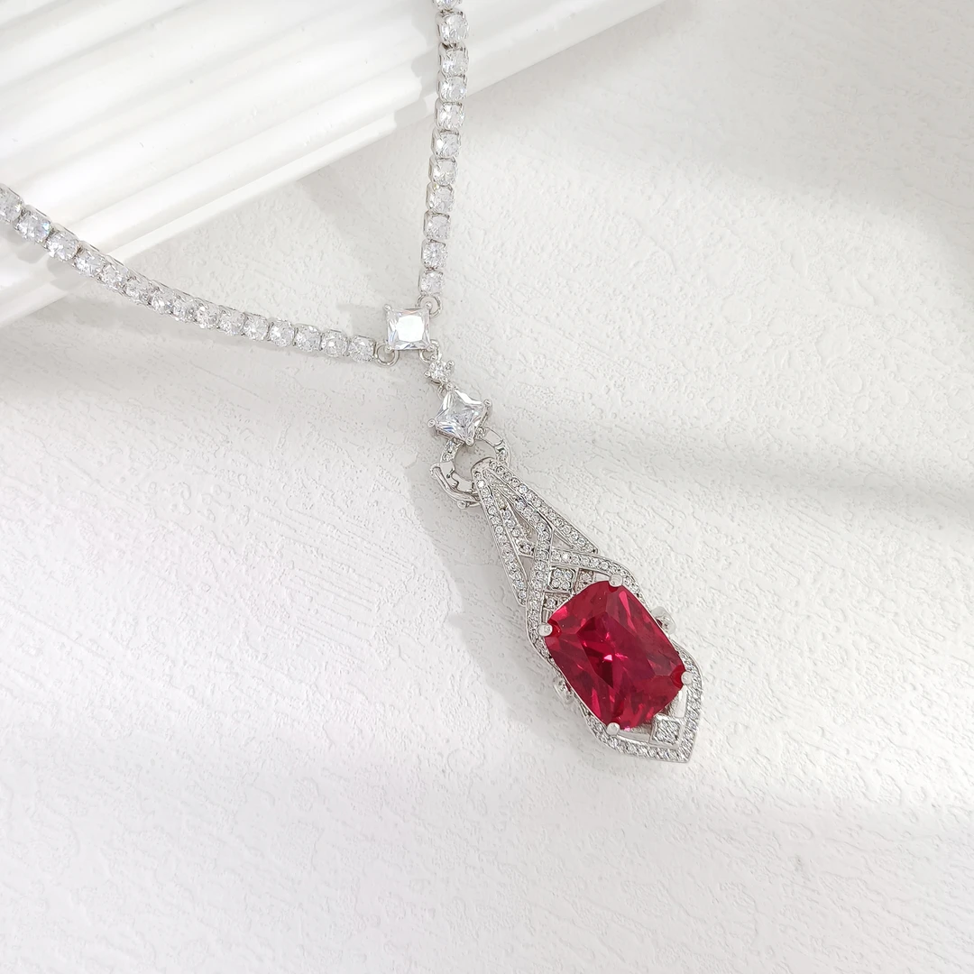 T.Foring 铜合金合成锆石项链 GTL-56168 项链高级感百搭欧美轻奢