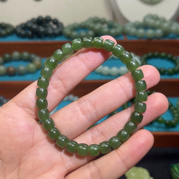 和田玉未镶嵌手链卡7