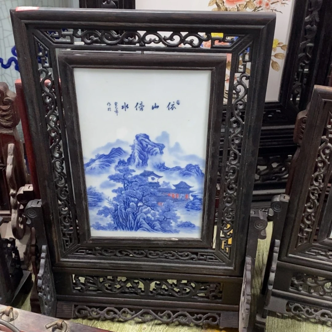 瓷片45*30 景德镇瓷板画柴窑烧制